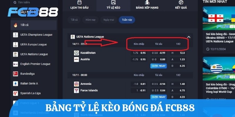 Lịch thi đấu bóng đá